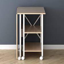 Cherry Tree Furniture 2 In 1 Extending Folding Computer Office Desk Pc Workstation Table With Storage Shelf Rolling Castors Furniture Tree Furniture Pc Desk