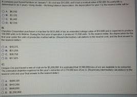 Solved A Company Purchased Furniture On January 1 Its Co Chegg Com