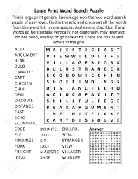 Basically, a crossword puzzle is a word puzzle made up form of a square or a rectangular grid of white and shaded squares. Large Print General Knowledge Word Search Puzzle Of Easy Level Royalty Free Cliparts Vectors And Stock Illustration Image 147740268