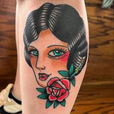 Tattoo by Tim Worthen @timworthentattoo #tradionaltattoo #traditional  #pinupstyle #pinup #lady #head