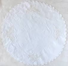 Vintage 1960s 74 round tablecloth ivory off white double lace bottom. Vintage Small Round Tablecloth Centerpiece Hand Embroidered Etsy Table Cloth Round Tablecloth Butterfly Table