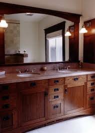 Fabulous Craftsman Style Vanity And Like The Frame On The Mirror Craftsman Style Bathrooms Craftsman Bathroom Traditional Bathroom