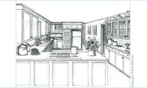 Art lesson 1 2 and 3 point perspective. Kitchen Perspective Drawing By Kitchenplans
