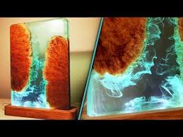 Night Lamp With Epoxy Resin And Wood Resin Art Youtube In 2020 Wood Resin Epoxy Resin Crafts Resin Crafts