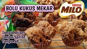 80 gram tepung terigu protein rendah. Bolu Kukus Mekar Milo Tanpa Sprite Tanpa Sp Tanpa Mixer Hanya Dengan 1 Telur Youtube