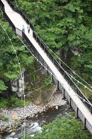 栃木旅行 サンシャイン鬼怒川 お部屋からの景色 吊り橋 栃木 旅行 鬼怒川