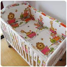 6pcs Lion Baby Bedding Set Crib Protetor De Berco Cotton Cot Protector For Babies Cot Bedding Set 4bumper Sheet Pillow Cover Cot Bedding Set Baby Cot Bedding Setbaby Bedding Set Aliexpress