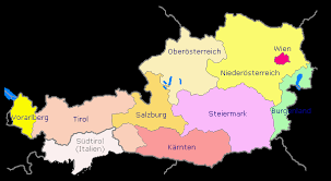 C'est pourquoi elle reçoit le curieux nom d'alpenrepublik, qui signifie en allemand « république alpine ». Carte Des Regions De L Autriche Lexilogos