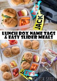 Lunch Box Name Tags And Slider Meals For Back To School From Life Sew Savory Ad Pepperidgefarm Lunchboxsliders Bakedwithcare Savory Lunch Box Lunch