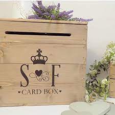 Aug 22, 2018 · if you're looking for rustic wedding card box ideas, check out this card box. Personalised Rustic Wooden Wedding Card Post Box Vintage Wedding Card Box Card Crate Mail Box Amazon Co Uk Home Kitchen