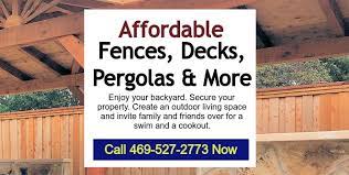 Low maintenance another benefit that comes with choosing composite and recycled materials as your deck construction of choice is the low level of maintenance and easy to. North Texas Fence Deck
