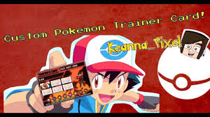 Print it and glue it on the back of a real pokémon card. Custom Pokemon Trainer Card Youtube