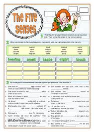 The Five Senses Senses Teaching English Grammar Adjectives