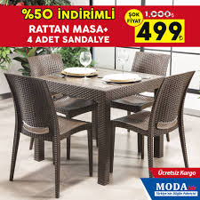 Modalife 50 Indirimli Rattan Masa 4 Adet Sandalye Facebook