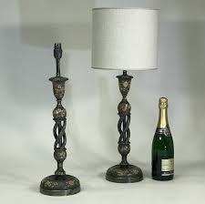 Whether you want to learn how to make your own or support a this would be a great project to do with vintage cameras found at flea markets and antique fairs discover what valuable lessons these small business owners and entrepreneurs took away from the. Pair Of Small Antique Dark Brown Kashmir Ware Lamps On Antique Brass Bases T5304 Tyson Decorative Lighting And Bespoke Furniture