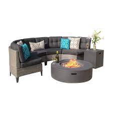 Sofa half moon outdoor cushions curved sofa table for sectional 7 piece sectional sofa half moon patio designs half moon loveseat diy outdoor furniture sectional half moon outdoor bench cushion semi circle sofa half moon outdoor bar garden sofa gray wicker outdoor. Home Navagio Wicker 6 Piece Half Round Fire Pit Patio Set Walmart Com Walmart Com