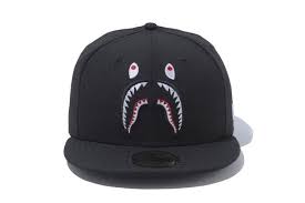 Bape X New Era Shark 59fifty Fitted Cap Mens Fashion Mens Streetwear Fitted Hats