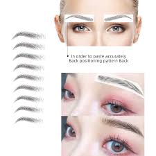 Amazon.com : 7Sheets Eyebrow Tattoo Stickers 4D Hair-like Waterproof  Natural Fake Eyebrow Stickers,Long Lasting Eyebrow Grooming Shaping Perfect  for Women and Girls (ES01 Black) : Beauty & Personal Care