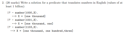 How to write a billion in numbers. 2 20 Marks Write A Solution For A Predicate That Chegg Com