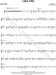 I See Fire Alto Saxophone From The Hobbit The Desolation Of Smaug Sheet Music Alto Saxophone Solo In A Minor Download Print Sheet Music Saxophone Sheet Music Cello Sheet Music