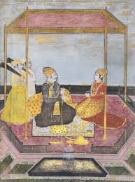 Nawab Aliwardi Khan Seated With Visitor Murshidabad 1750 60 India Mughal Miniature Paintings Islamic Paintings Indian Paintings