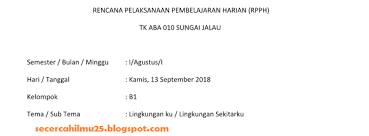 Rpph tema lingkunganku subtema rumahku. Contoh Rpph Paud Tema Dan Sub Tema Lingkunganku Secercah Ilmu