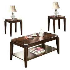 The coffee table works great for storing some decorations, books, your tv remote and drinks. 3pc Docila Pack Coffee End Table Set Walnut Acme Furniture Target