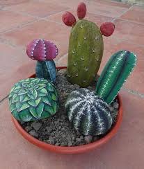 Como hacer cactus con piedras pintadas paso a paso cactus de. 15 Ideas De Pintar Cactus En Piedras Piedras Piedras Pintadas A Mano Decoracion Con Piedras