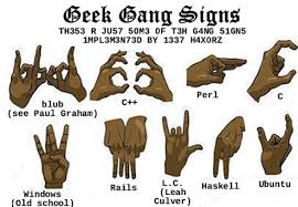 Different Geek Gang Signs I Have A Pc I Have A Pc