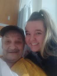 This is one of my nurses what a sweetheart getting ready for surgery for  Wednesday for open heart surgery I had a blood infection from the first  surgery and we're going to