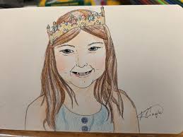 Day3535: cheap generic pencil with eraser, and watercolour pencils without  water. I do struggle with small faces.