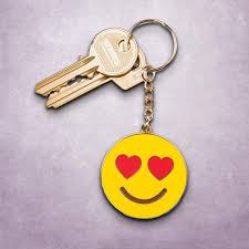 Heart Eyes Emoji Keyring Emokeyrings Key Ring Accessory Love Gift Yellow Octopus