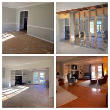 Before And After Wall Removal Between Our Living Room And Family Room Room Remodeling Home Remodeling Living Room Remodel