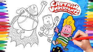 It will make you necessarily think of arthur and the invisibles …. Captain Underpants Epic Movie Coloring Pages How To Draw Captain Underpants Videos For Kids Youtube