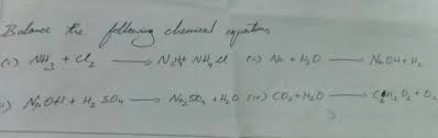 Balance The Following Chemical Equations Brainly In