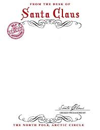 The words from the desk of in beautiful script make this great as a personal or business letterhead. Printable Santa Letter Head Novocom Top