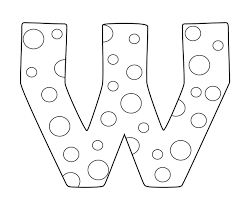 Letter w coloring page to color, print or download. For Water Ture Alphabets Coloring Page Preschool Letter Pages Free Alphabet Sheets Letters Sheet W Q B A Printable Oguchionyewu
