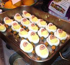 How To Make Deviled Egg Baby Carriages Comida Para Baby Shower Recetas Comida Para Baby Shower Comida