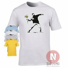 15~23days for 2000pcs mass t shirt production, women international size chart international size xs s m l xl xxl china size. Men S Clothing Flower Thrower Banksy Mens T Shirt Street Art Classic Cool Funny Design Gift Fatimahighschool In
