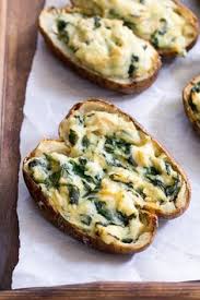 Spinach Artichoke Twice Baked Potatoes Paleo Whole30 Vegan The Paleo Running Momma Paleo Side Dishes Recipes Paleo Potato