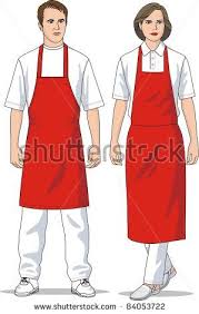 The Man And The Woman In Red Aprons Red Apron Women Apron
