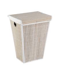 Holds up to 2.2 bushels of clothing designed with two sturdy handles to make carrying even heavy loads from the bedroom to the laundry room and back a snap Wenko Conical Bamboo Laundry Bin With Lid White Buy Online In Andorra At Andorra Desertcart Com Productid 47187077