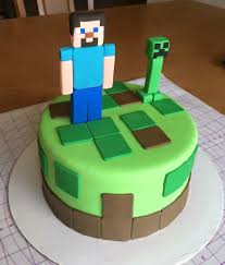 Minecraft Cake Chocolate Flavor Kinder Geburtstag Kindergeburtstagsparty Kuchen