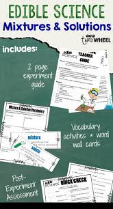 Edible Science Mixtures Solutions Science Activities Science Experiments Kids Science Assessments