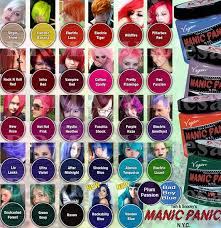 Hair Dye Chart Manic Panic Google Search Hair Dye Colors Manic Panic Hair Colored Hair Tips
