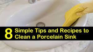 In bathrooms, porcelain sinks can dull over time, due to soap scum and water with a high mineral content. 8 Simple Tips And Recipes To Clean A Porcelain Sink