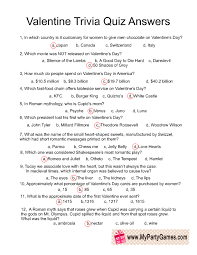 A lot of individuals admittedly had a hard t. Free Printable Valentine Trivia Game With Answer Key