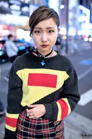 It's built for a cropped loose fit with long sleeves, and enriched with destroyed detailing at the shoulder. Diesel Knit Sweater Lillilly Buckle Skirt Vivienne Westwood In Harajuku Tokyo Fashion