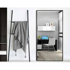 Silver mirrors mirror full length mirror decor. Yetudo Full Length Mirror Dressing Mirror With Standing Holder 59 X20 Large Rectangle Bedroom Floor Mirror Wall Mounted