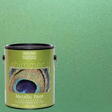 Modern Masters 1 Gal Mystical Green Water Based Satin Metallic Interior Paint Me434gal The Home Depot Metallic Paint Colors Modern Masters Exterior Paint